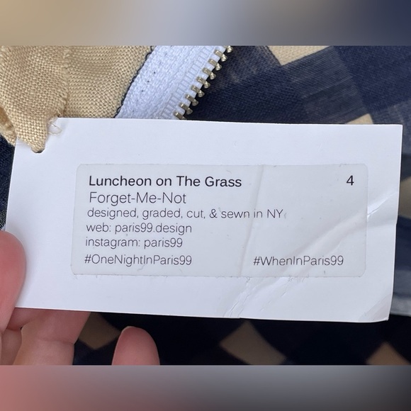 PARIS 99 gingham picnic linen dress size 4 - Picture 11 of 11